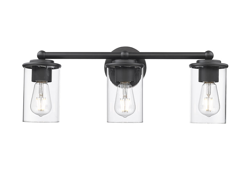 Thayer 3 Light 22.5" Vanity in Matte Black