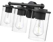 Thayer 3 Light 22.5" Vanity in Matte Black