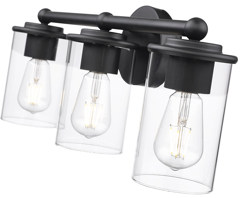 Thayer 3 Light 22.5" Vanity in Matte Black