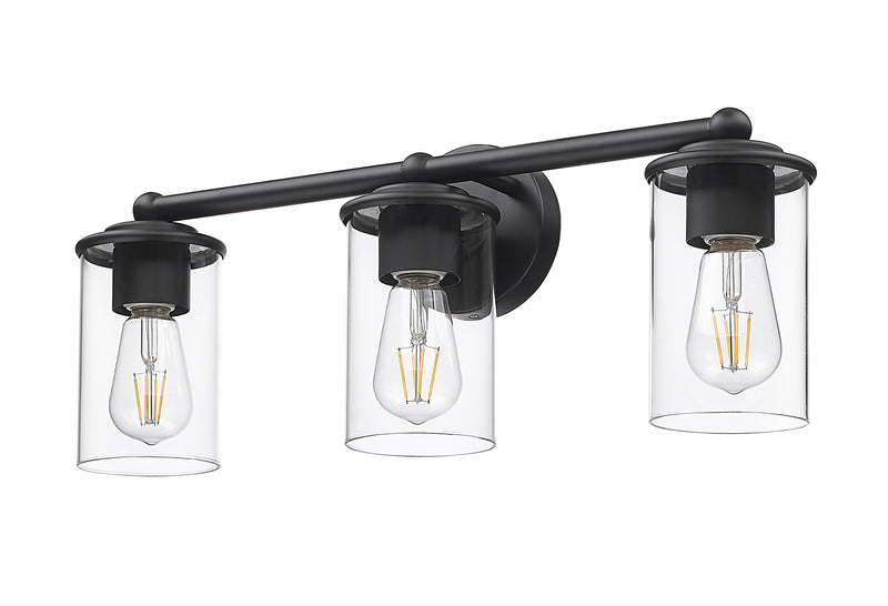 Thayer 3 Light 22.5" Vanity in Matte Black