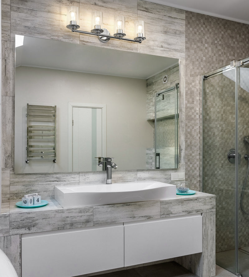 Thayer 4 Light 30.75" Vanity in Chrome in a room setting