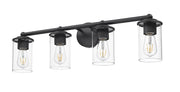 Thayer 4 Light 30.75" Vanity in Matte Black