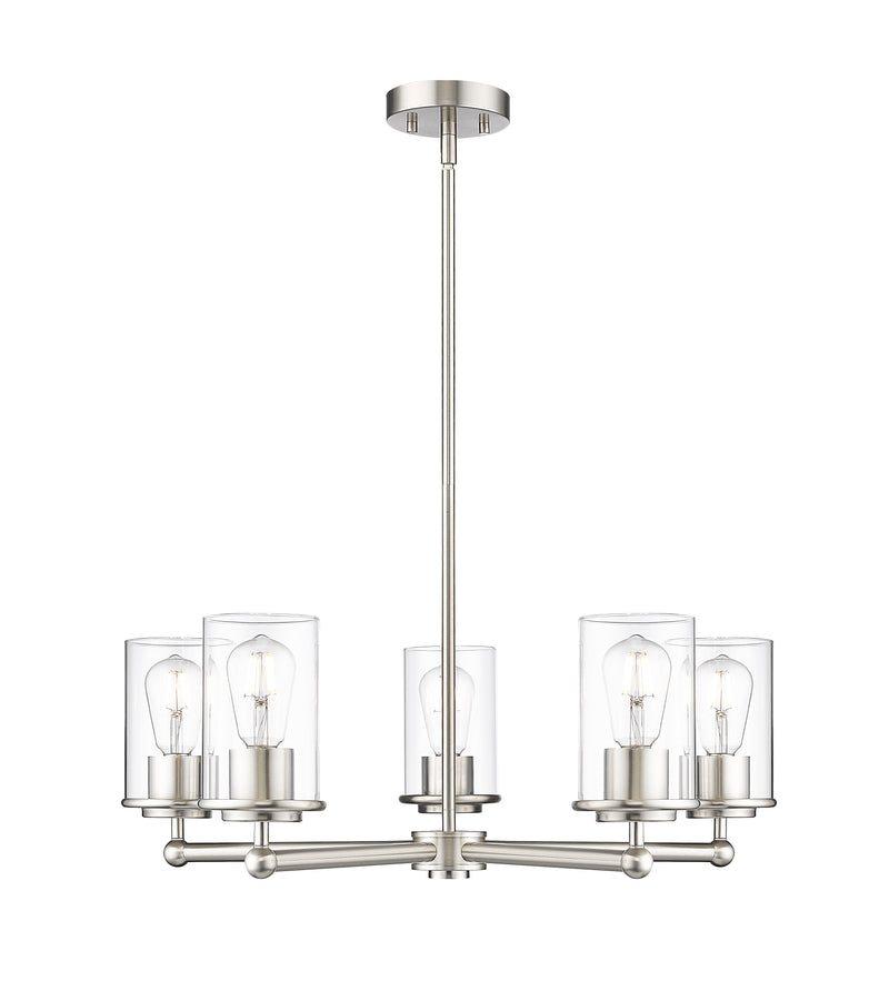 Thayer 5 Light 26" Chandelier in Brushed Nickel
