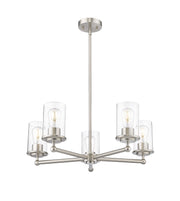 Thayer 5 Light 26" Chandelier in Brushed Nickel