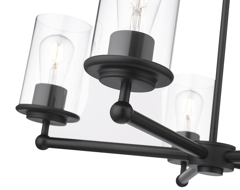 Thayer 5 Light 26" Chandelier in Matte Black