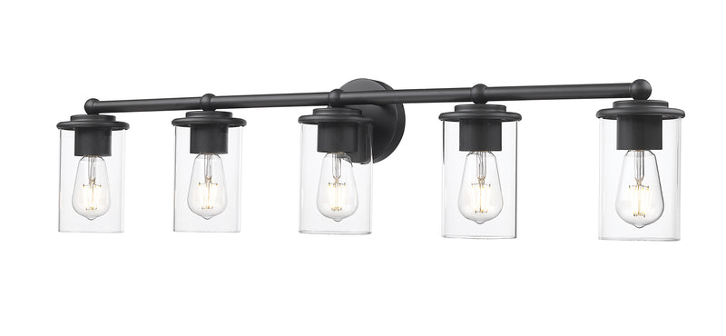 Thayer 5 Light 39" Vanity in Matte Black
