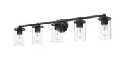 Thayer 5 Light 39" Vanity in Matte Black