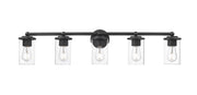 Thayer 5 Light 39" Vanity in Matte Black