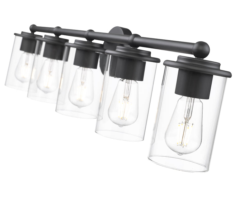 Thayer 5 Light 39" Vanity in Matte Black