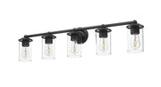 Thayer 5 Light 39" Vanity in Matte Black