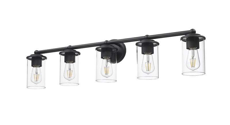 Thayer 5 Light 39" Vanity in Matte Black