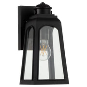 Francis 12" 1 Light Outdoor Wall Lantern in Matte Black