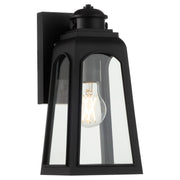 Francis 12" 1 Light Outdoor Wall Lantern in Matte Black