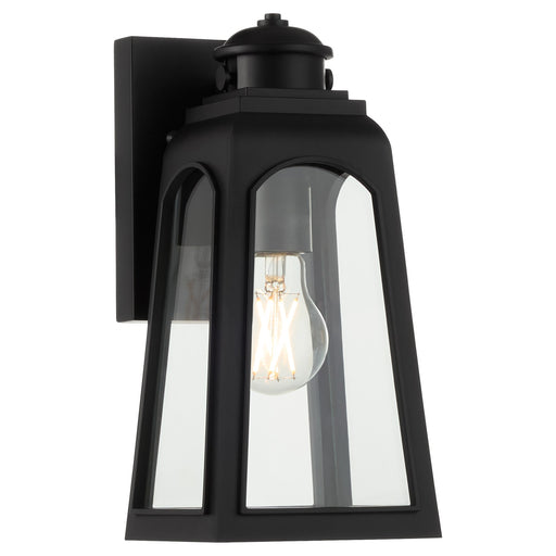 Francis 12" 1 Light Outdoor Wall Lantern in Matte Black