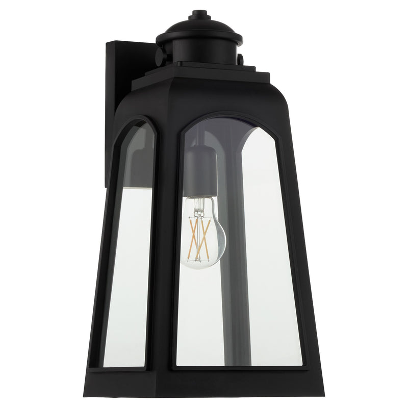 Francis 17" 1 Light Outdoor Wall Lantern in Matte Black