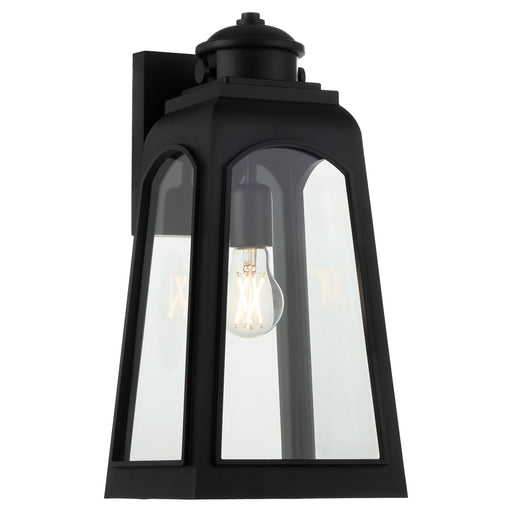 Francis 17" 1 Light Outdoor Wall Lantern in Matte Black