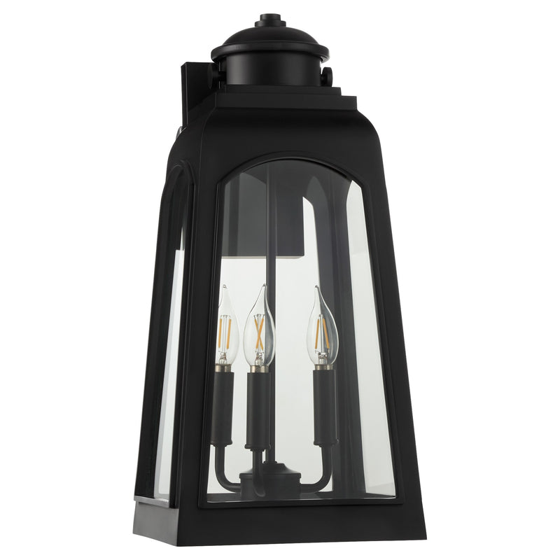 Francis 20" 3 Light Outdoor Wall Lantern in Matte Black
