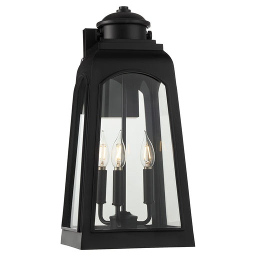 Francis 20" 3 Light Outdoor Wall Lantern in Matte Black