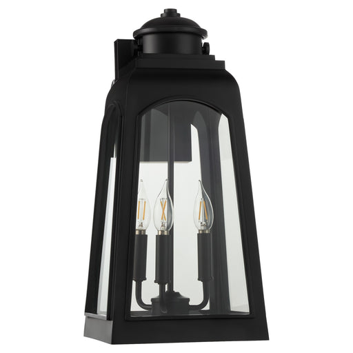 Francis 20" 3 Light Outdoor Wall Lantern in Matte Black