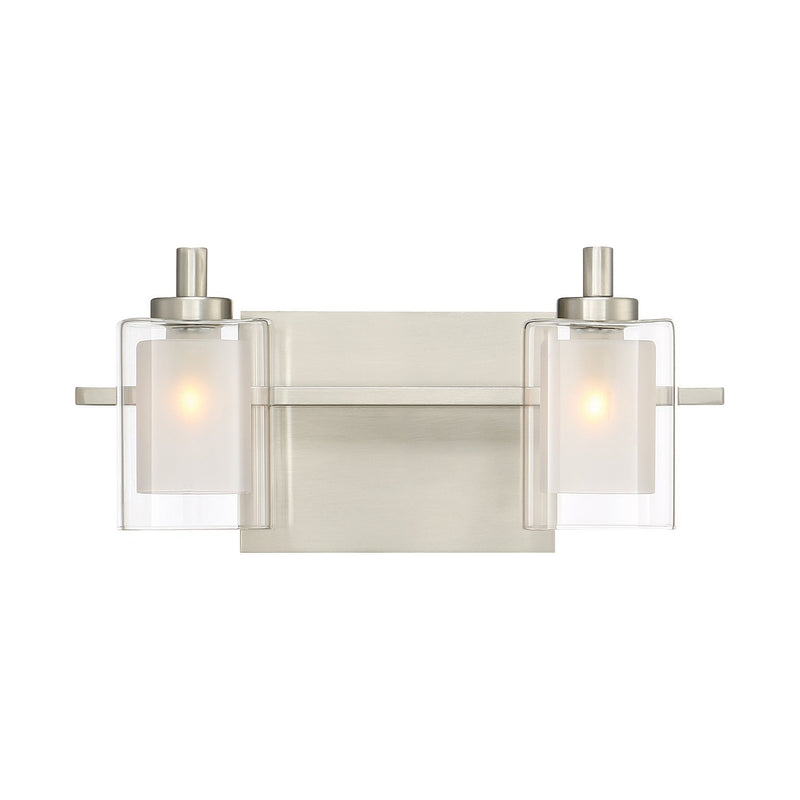 Kolt 13" 2-Light Bath Vanity Light in Brushed Nickel