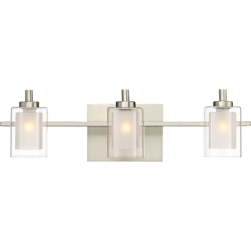 Kolt 21" 3-Light Bath Vanity Light in Brushed Nickel