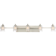 Kolt 42" 5-Light Bath Vanity Light in Brushed Nickel