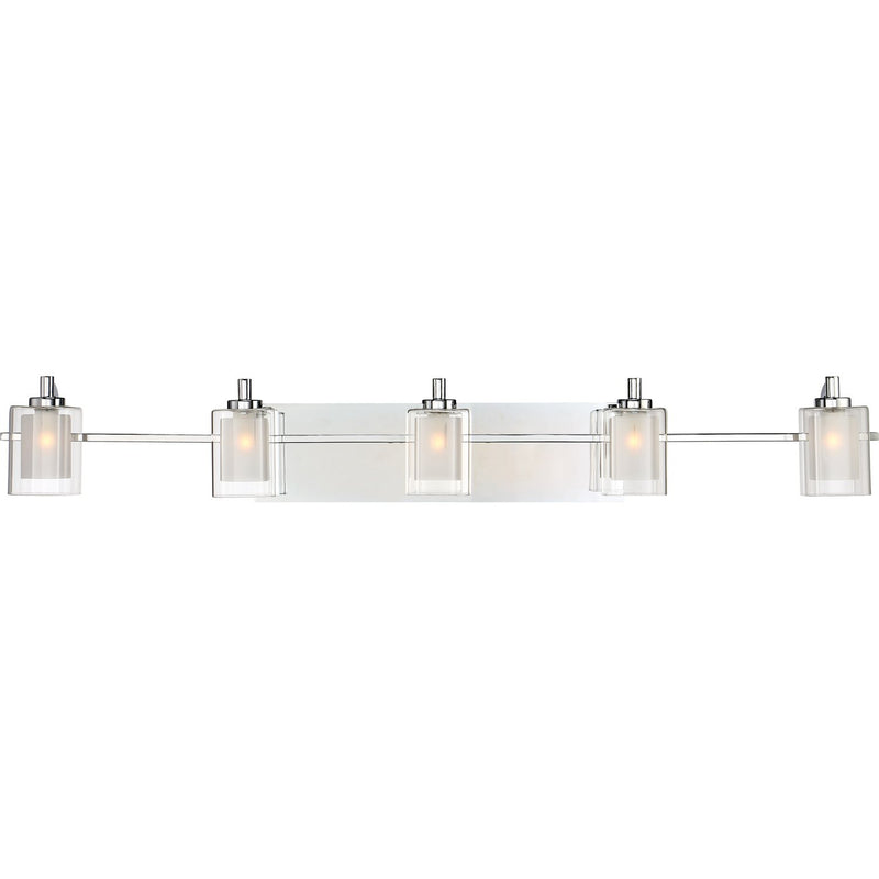 Kolt 42" 5-Light Bath Vanity Light in Polished Chrome