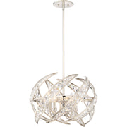 Crescent 4-Light Pendant in Polished Nickel - Lamps Expo