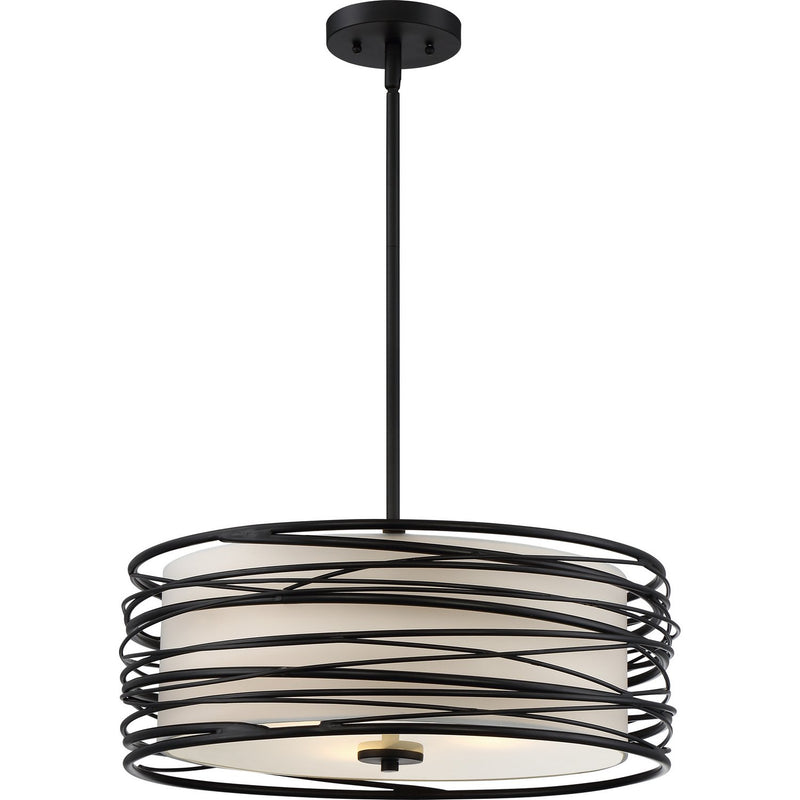 Spiral 3-Light Pendant in Mystic Black