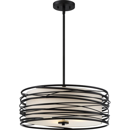Spiral 3-Light Pendant in Mystic Black