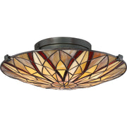 Victory 2-Light Flush Mount in Valiant Bronze - Lamps Expo
