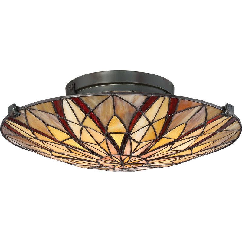 Victory 2-Light Flush Mount in Valiant Bronze - Lamps Expo
