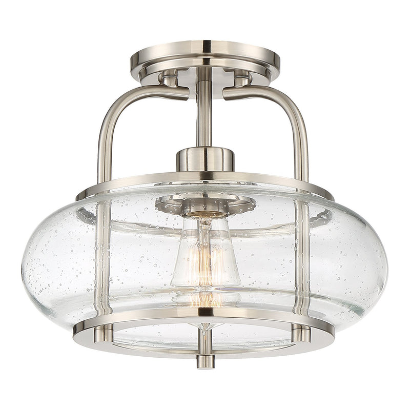 Trilogy 12" Semi-Flush Mount in Brushed Nickel