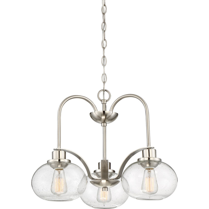 Trilogy 3-Light Chandelier in Brushed Nickel