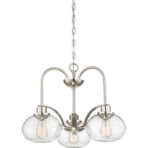 Trilogy 3-Light Chandelier in Brushed Nickel
