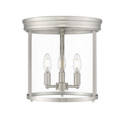 Thayer 3 Light 13" Flush Mount in Brushed Nickel