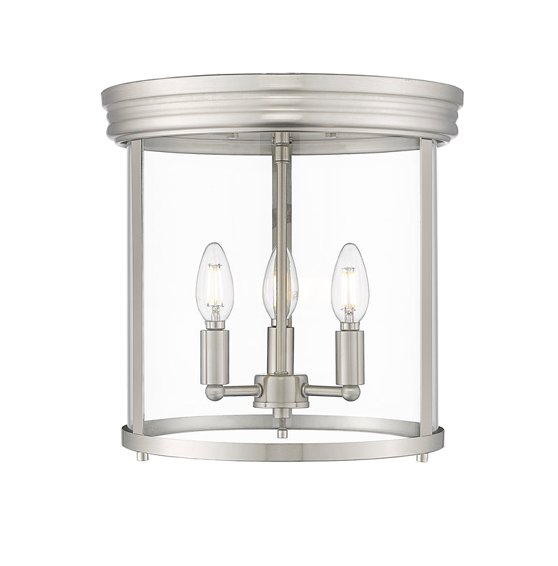 Thayer 3 Light 13" Flush Mount in Brushed Nickel