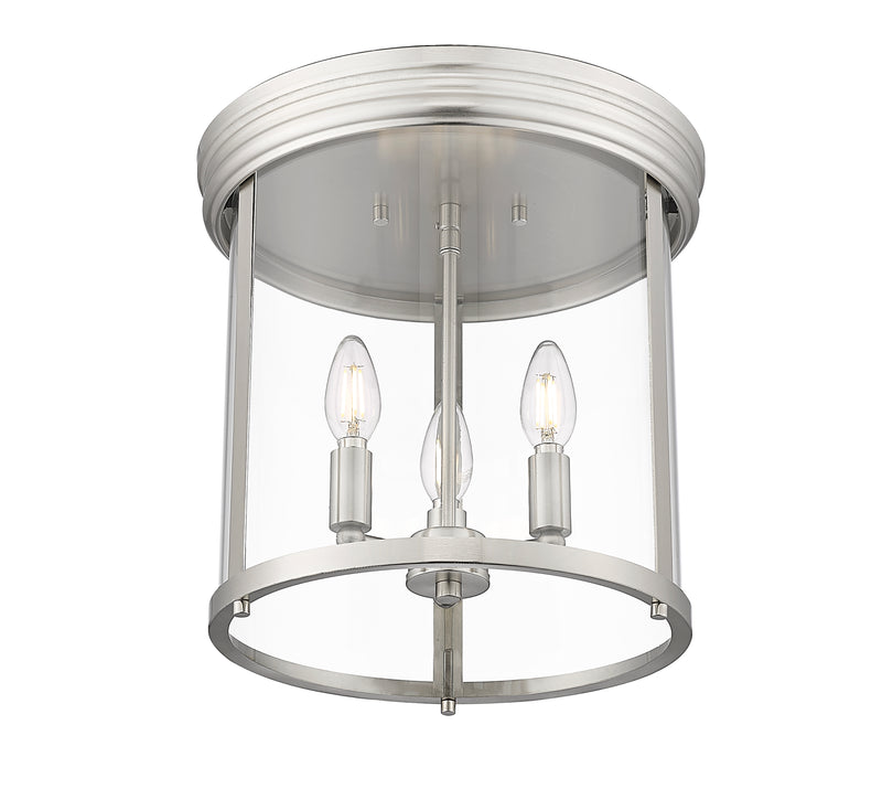 Thayer 3 Light 13" Flush Mount in Brushed Nickel