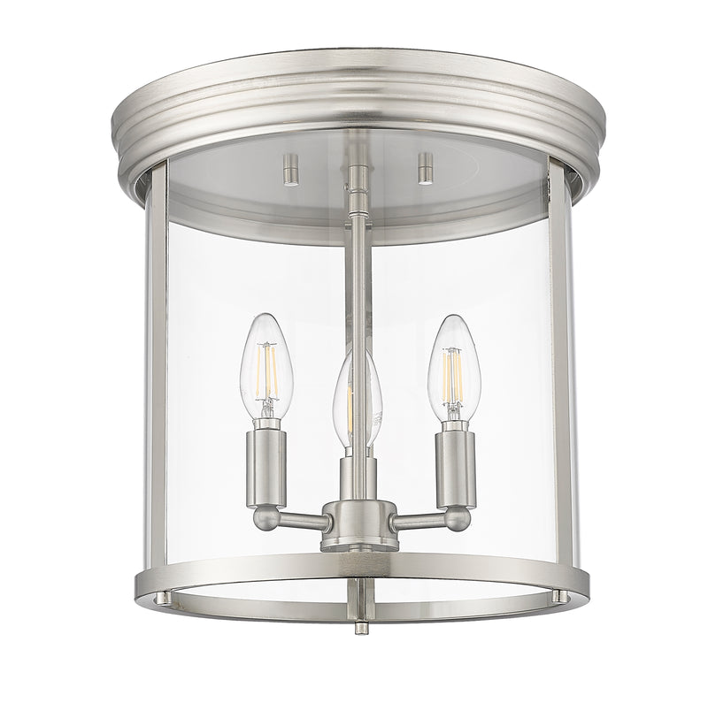 Thayer 3 Light 13" Flush Mount in Brushed Nickel