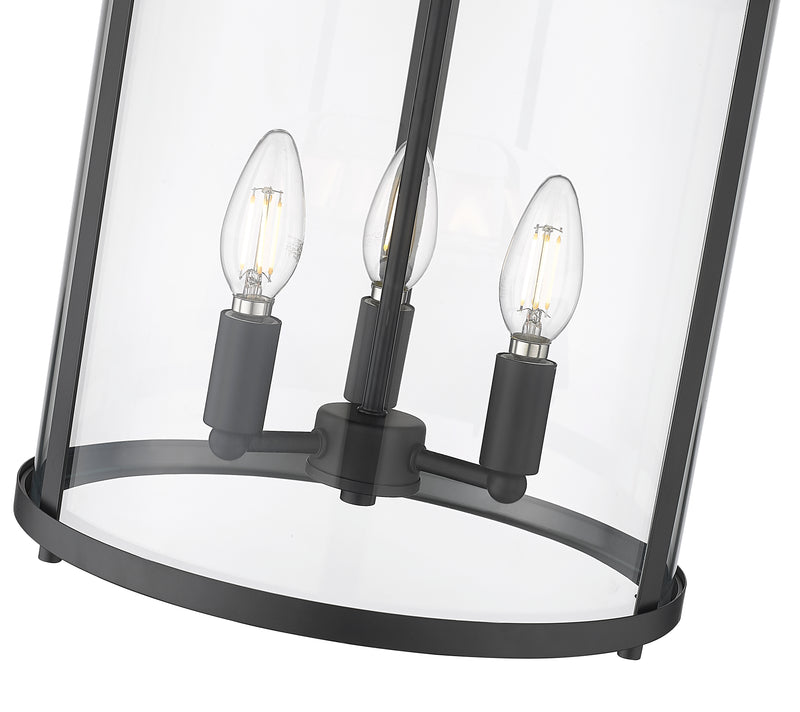 Thayer 3 Light 13" Flush Mount in Matte Black