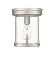 Thayer 1 Light 9.25" Flush Mount in Brushed Nickel