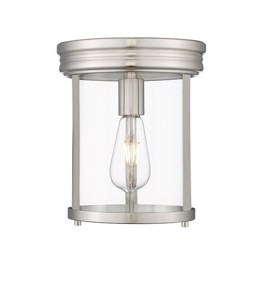 Thayer 1 Light 9.25" Flush Mount in Brushed Nickel
