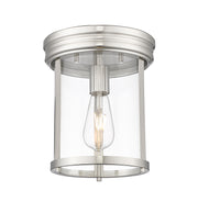 Thayer 1 Light 9.25" Flush Mount in Brushed Nickel