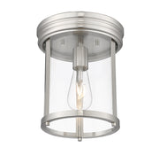 Thayer 1 Light 9.25" Flush Mount in Brushed Nickel