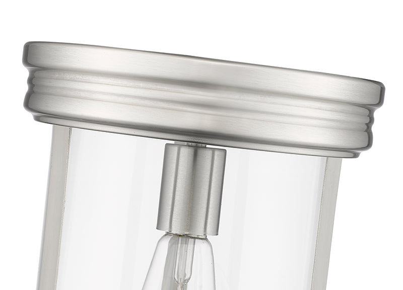 Thayer 1 Light 9.25" Flush Mount in Brushed Nickel