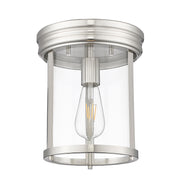 Thayer 1 Light 9.25" Flush Mount in Brushed Nickel