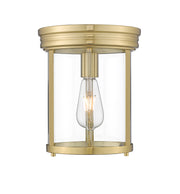Thayer 1 Light 9.25" Flush Mount in Luxe Gold