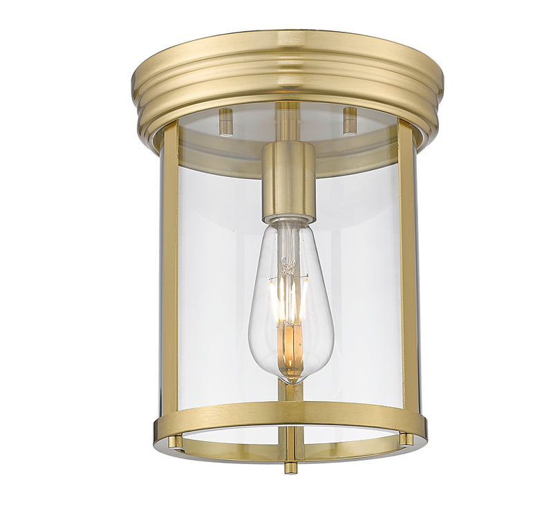 Thayer 1 Light 9.25" Flush Mount in Luxe Gold