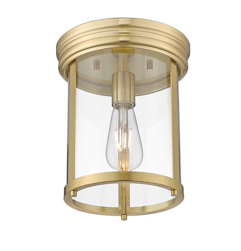 Thayer 1 Light 9.25" Flush Mount in Luxe Gold