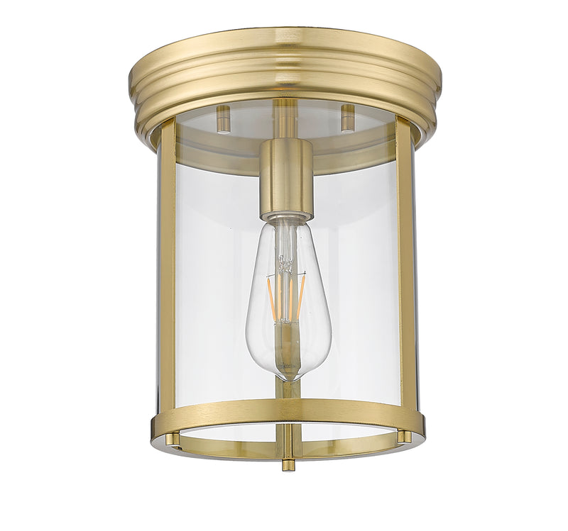 Thayer 1 Light 9.25" Flush Mount in Luxe Gold